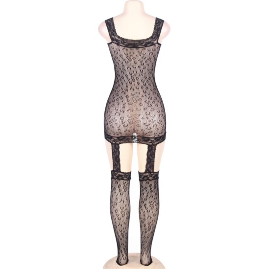 Queen Lingerie LEOPARD MUSTER BODYSTOCKING SL