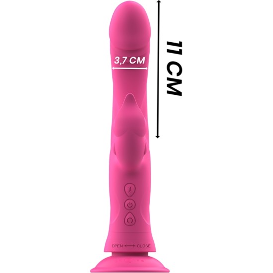 Intense Fun Vibrators ar klitora stimulātoru rozā