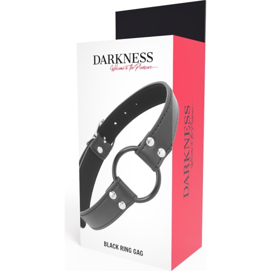 Darkness Bondage TUMŠUMS - GAG AR Gredzenu DIOMETRA 3,6 CM