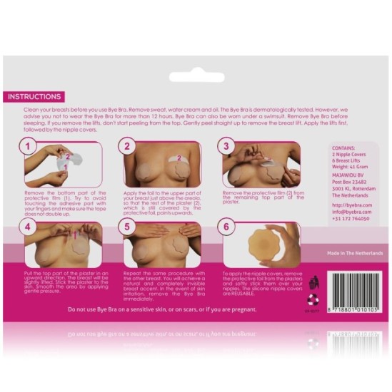 Bye Bra - Tapes BYE-BRA BREAST LIFT + SILICONE NIPPLE COVERS CUP F-H