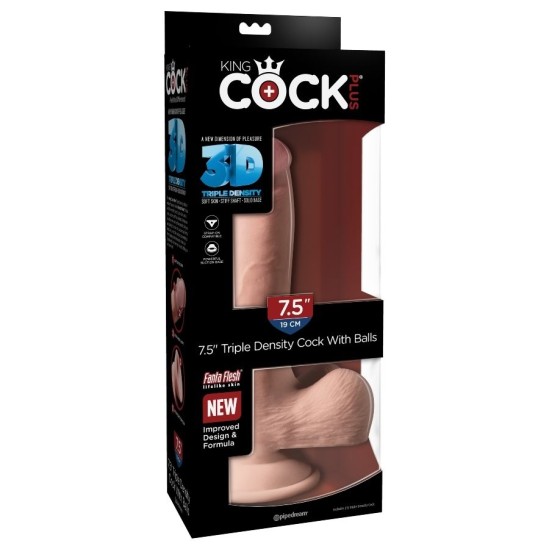 King Cock Plus KINGCOCK TRĪSŠĀ BLĪVUMA GAILIS 19 CM