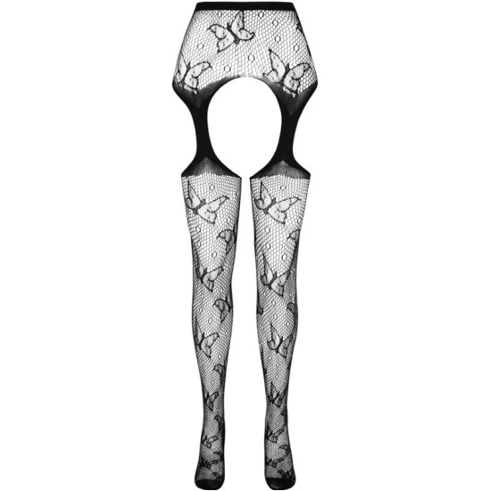 Passion Woman Garter & Stock PASSION - EKO KOLEKCIJA BODYSTOCKING ECO S001 BLACK