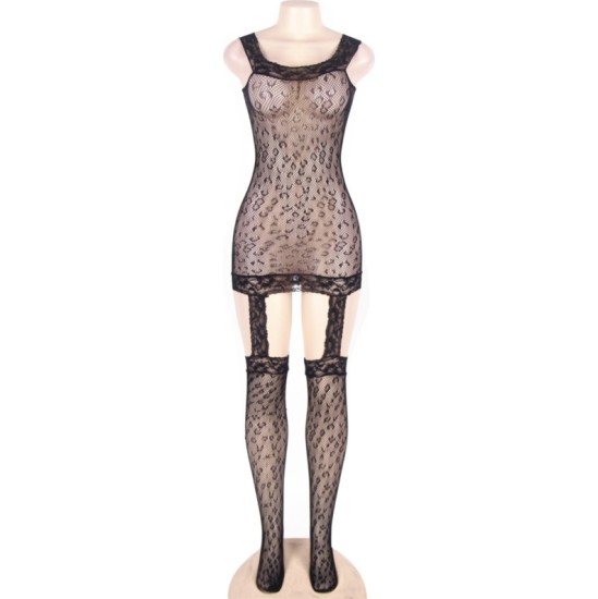 Queen Lingerie LEOPARD MUSTER BODYSTOCKING SL