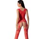 Passion Woman Bodystockings PASSION - BS099 RED BODYSTOCKING VIENS IZMĒRS