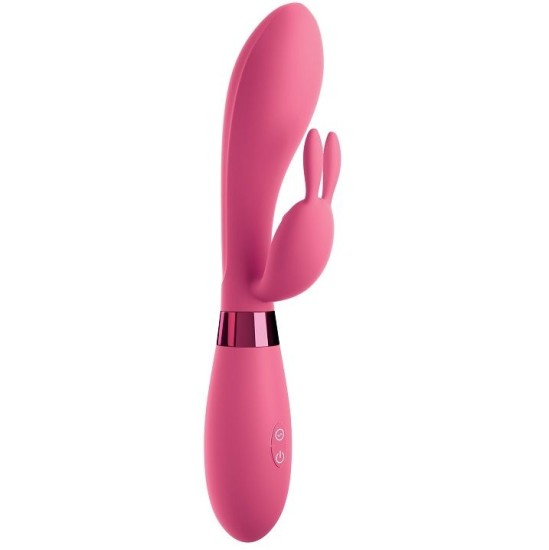 OMG SELFIE SILICONE VIBRATOR RABBIT rozā