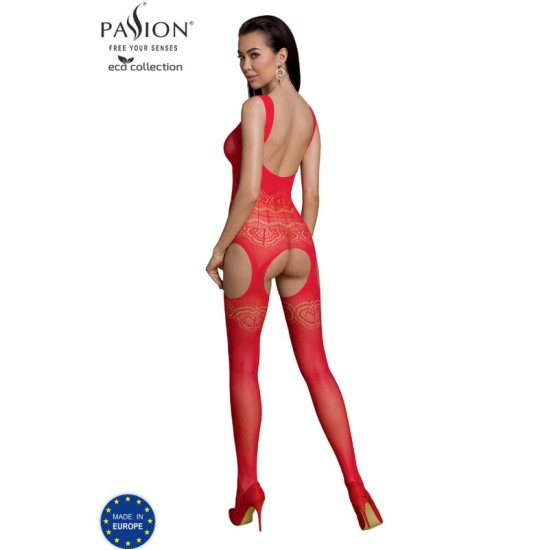 Passion Woman Bodystockings PASSION - ECO COLLECTION ТЕЛЕНЬ-ЧУЛКИ ECO BS005 RED