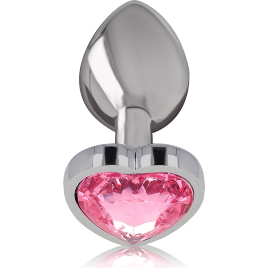 Intense Anal Toys INTENSE - METAL ALUMINUM ANAL PLUG HEART PINK SIZE L