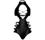 Leg Avenue Teddies LEG AVENUE CUT OUT STRAPPY BODYSUIT ONE SIZE - BLACK