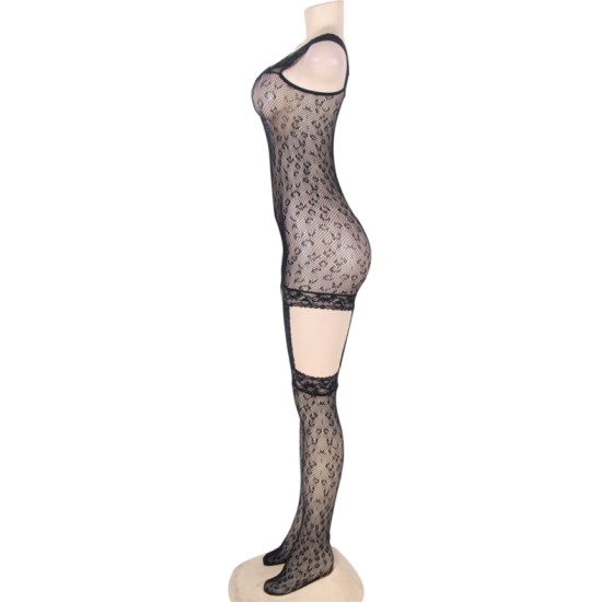 Queen Lingerie LEOPARD PATTERN BODYSTOCKING S-L