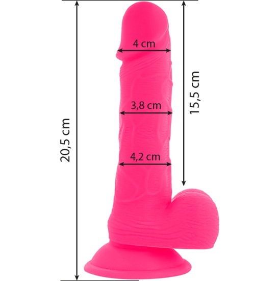 Diversia LANKSUS VIBRACINĖ Dildo 20,5 CM - ROZINĖ