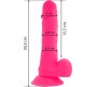 Diversia LANKSUS VIBRACINĖ Dildo 20,5 CM - ROZINĖ