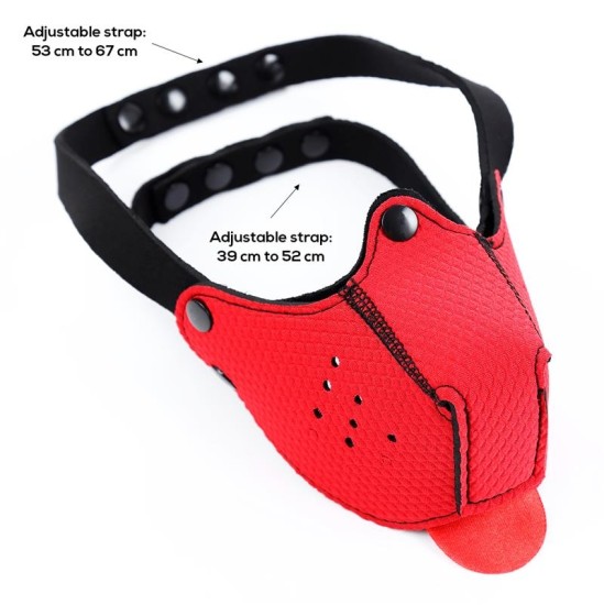 A-Gusto Neoprene Puppy Face Mask Red