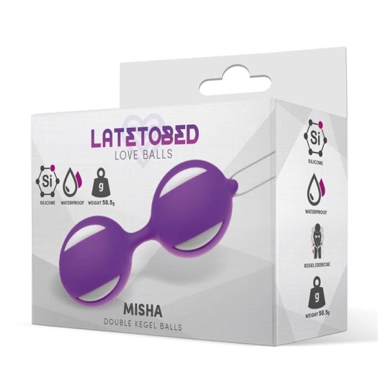 Latetobed Misha Double Kegel Balls Silikona Purple