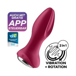 Satisfyer Rotator Plug 2+ Butt Plug ar APP USB Fuchsia