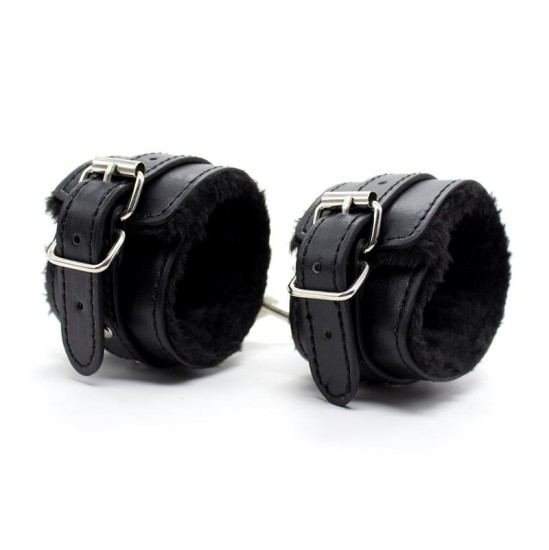 Latetobed Bdsm Line Ankle Cuffs with Black Padded Interior 35 cm Black