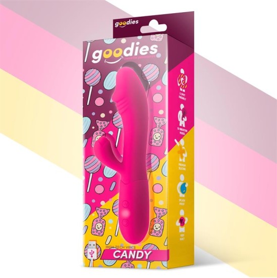 Goodies Candy G-Spot Rabbit Vibe USB Silicone Fucshia