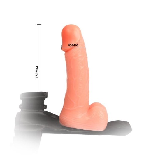 Baile Reguliuojamas dirželis su Dildo 18 cm