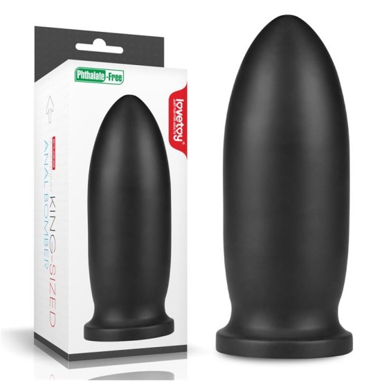 Lovetoy Dildo King izmēra anālais bumbvedējs 9 melns