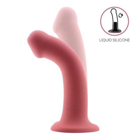 Action Bouncy Liquid Silikona Dildo Hiper Flexible 6,5 - 16,5 cm Izmērs S Burgundy