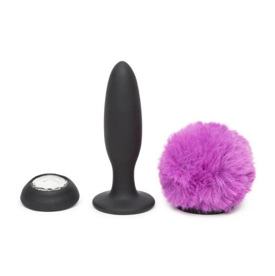 Happy Rabbit Anal Plug with Vibration and Double Base Purple Large