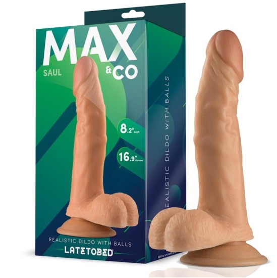 Max & Co Saul Realistic Dildo with Testicles Flesh 8,25 - 21 cm