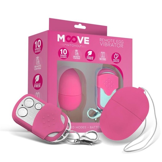 Moove Vibrating Egg with Remote Control Mini Pink