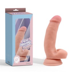 Chisa Pornogrāfs Šķidrais Silikona Dual-Bensity Realistic Dildo 17,6 cm.