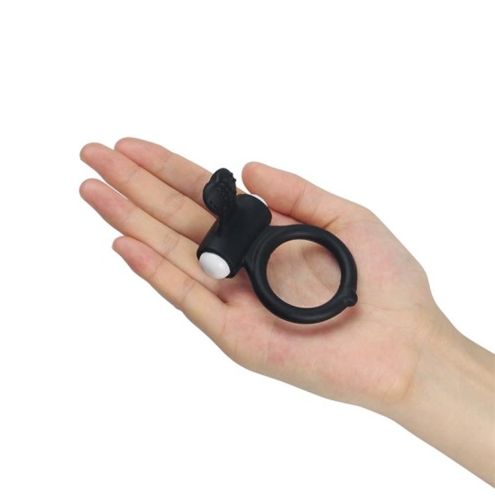 Lovetoy Vibrējošs Cockring Power Clit Black