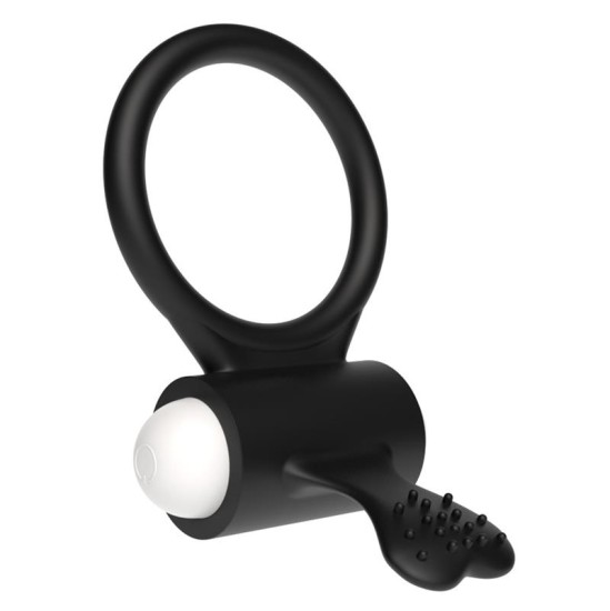 Lovetoy Vibrējošs Cockring Power Clit Black