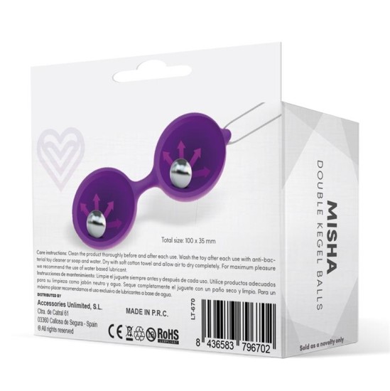 Latetobed Misha Double Kegel Balls Silikona Purple