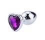 Afterdark Heart Shaped Butt Plug Purple Lavender Size S