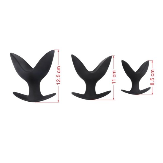 Chisa Pack 3 Gaping Anchor Silicone Black