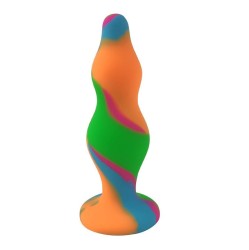 A-Gusto Силиконовая анальная пробка многоцветная