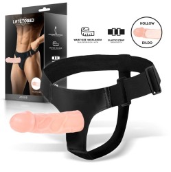 Harness Collection Latetobed Atoor Detachable Strap-On with Hollow Dildo, Vibration and Remote Control