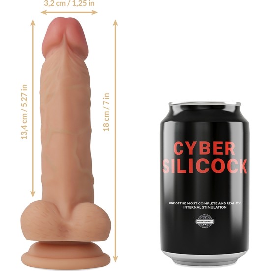 Cyber Silicock JUDE ULTRA REALISTIC MĪKSTS ŠĶIDRUMS SILIKONS 18cm