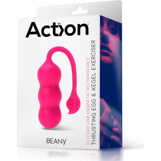 Action Beany Vibrating Egg ir Kegel Exerciser USB silikonas