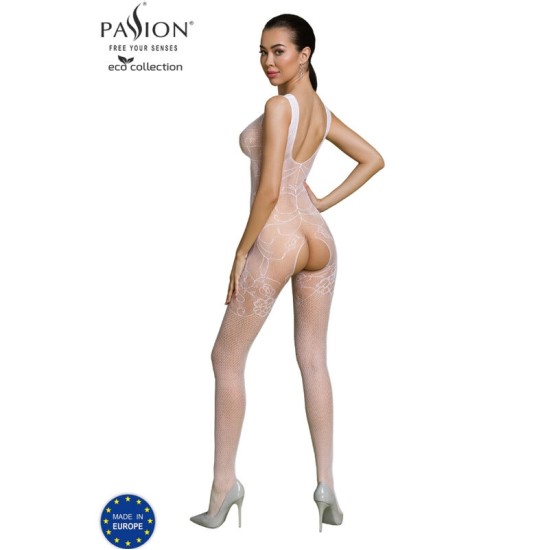 Passion Woman Bodystockings PASSION - ECO COLLECTION BODYSTOCKING ECO BS012 WHITE