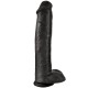 King Cock REĀLISTS PENIS AR BOMĒM 34.2 CM MELNS