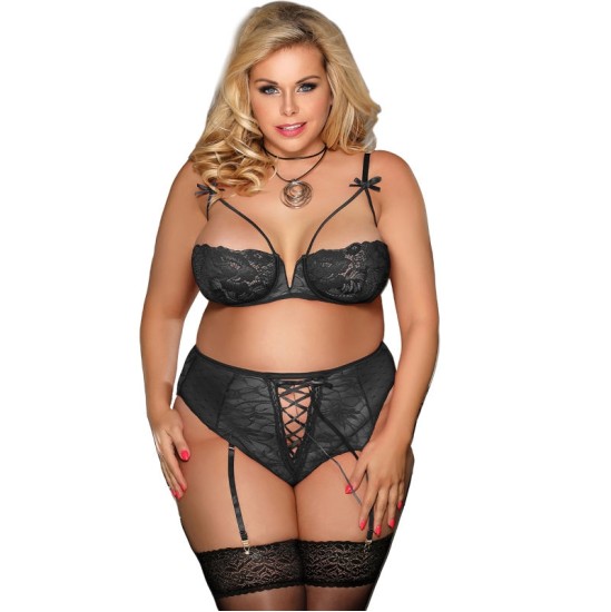 Subblime Queen Plus Size SUBBLIME QUEEN PLUS — SUJETADOR Y BIKŠU KOMPLEKTS CON LIGUERO