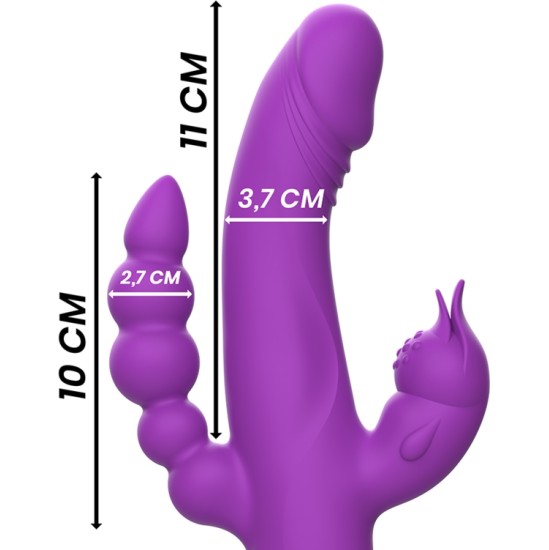 Intense Fun INTENSE™ – CASANOVA VIBRATOR RABIT SILIKOON KOLMEKOGUNE MOOTORI LILLA