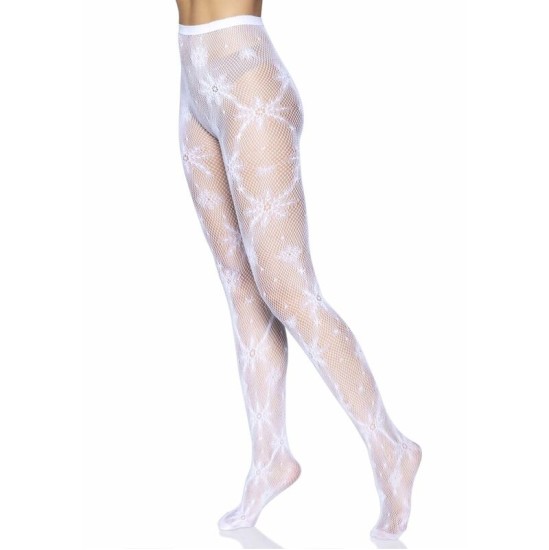 Leg Avenue Hosiery LEG AVENUE SNOWFLAKE ZIVJU TĪKLS VIENA IZMĒRA zeķbikses