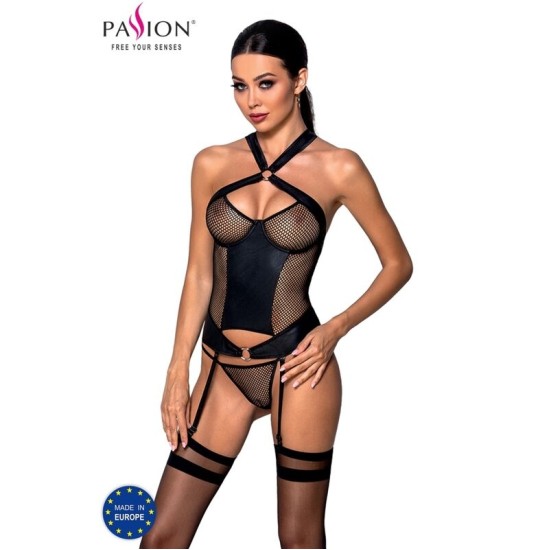 Passion Woman Corsets КОРСЕТ PASSION AMANDA ИЗ ЭКО КОЖИ S/M