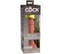 King Cock ELITAS – REALISTINĖ SILIKONINĖ DILDO 15,2 CM KARAMELĖ