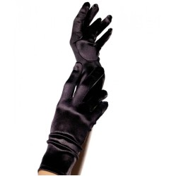 Leg Avenue Accessories LEG AVENUE SATIN GLOVES BLACK