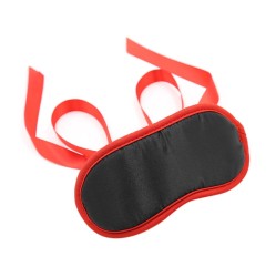 Ohmama Masks OHMAMA - MELNA FETIŠA MASKA AR SARKANĀM MALĀM