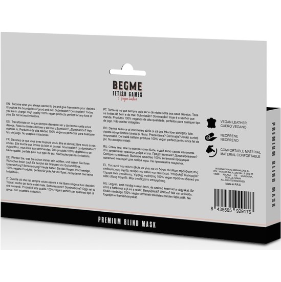 Begme Black Edition BEGME - BLACK EDITION PREMIUM BLIND MASK WITH NEOPRENE LINING