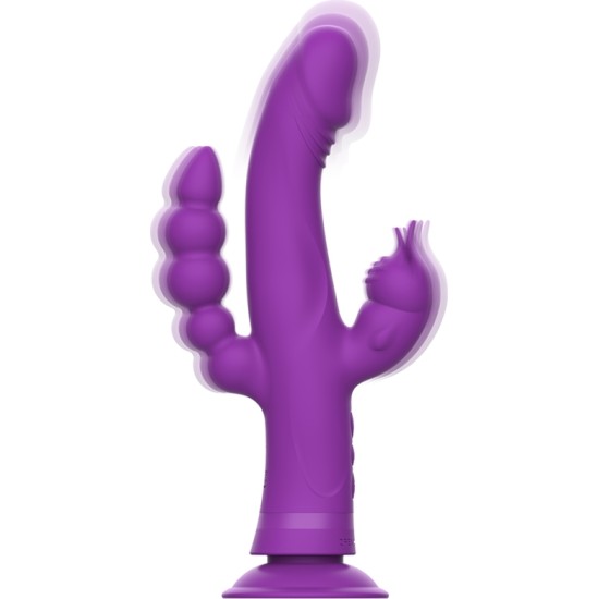 Intense Fun INTENSE - CASANOVA VIBRATOR RABBIT SILICONE TRIPLE ENGINE violets