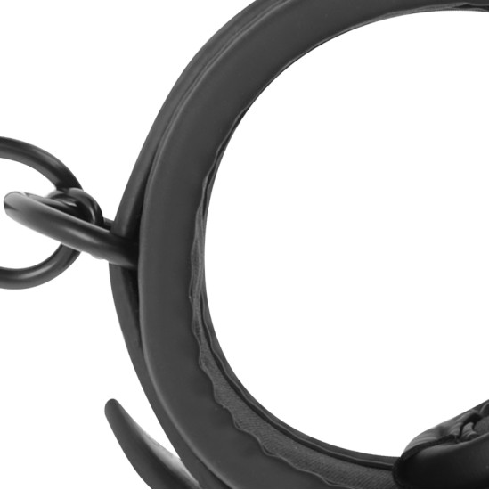 Fetish Submissive Bondage FETISH SUBMISSIVE - VEGAN LEATHER ANKLE CUFFS WITH NOPRENE LINING