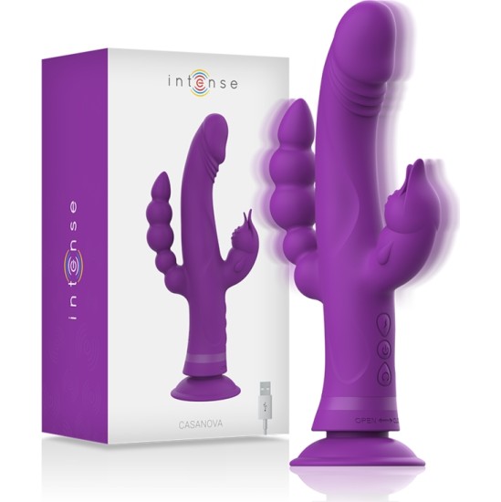 Intense Fun Vibrators ar klitora stimulātoru violets