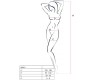 Passion Woman Bodystockings PASSION WOMAN BS013 BLACK BODYSTOCKING VIENS IZMĒRS